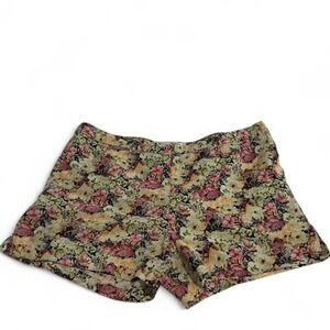 Spacegirlz Floral Shorts Womens Size‎ 3 Multicolor Excellent Stretch Side Zipper